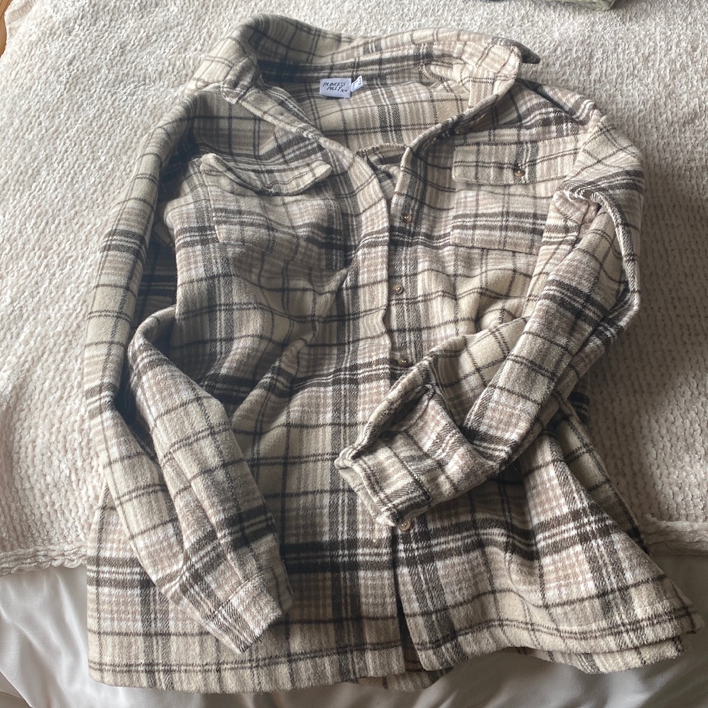 Button Up Plaid Jacket